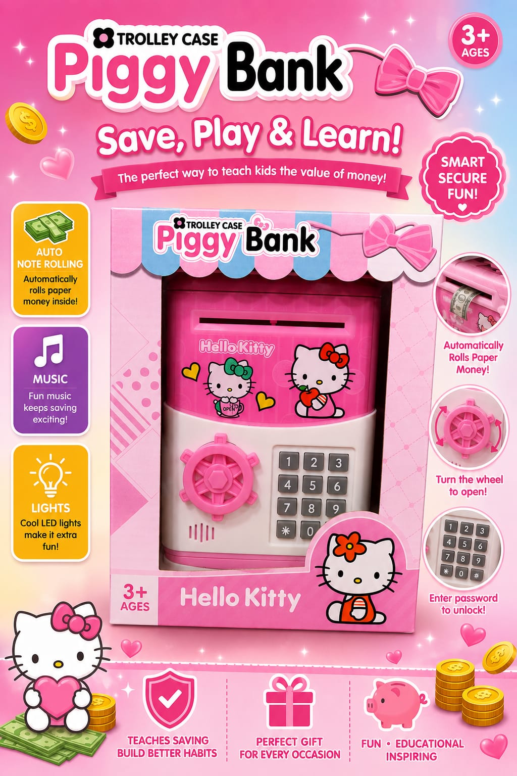 pink trolley piggy bank pink trolley piggy bank