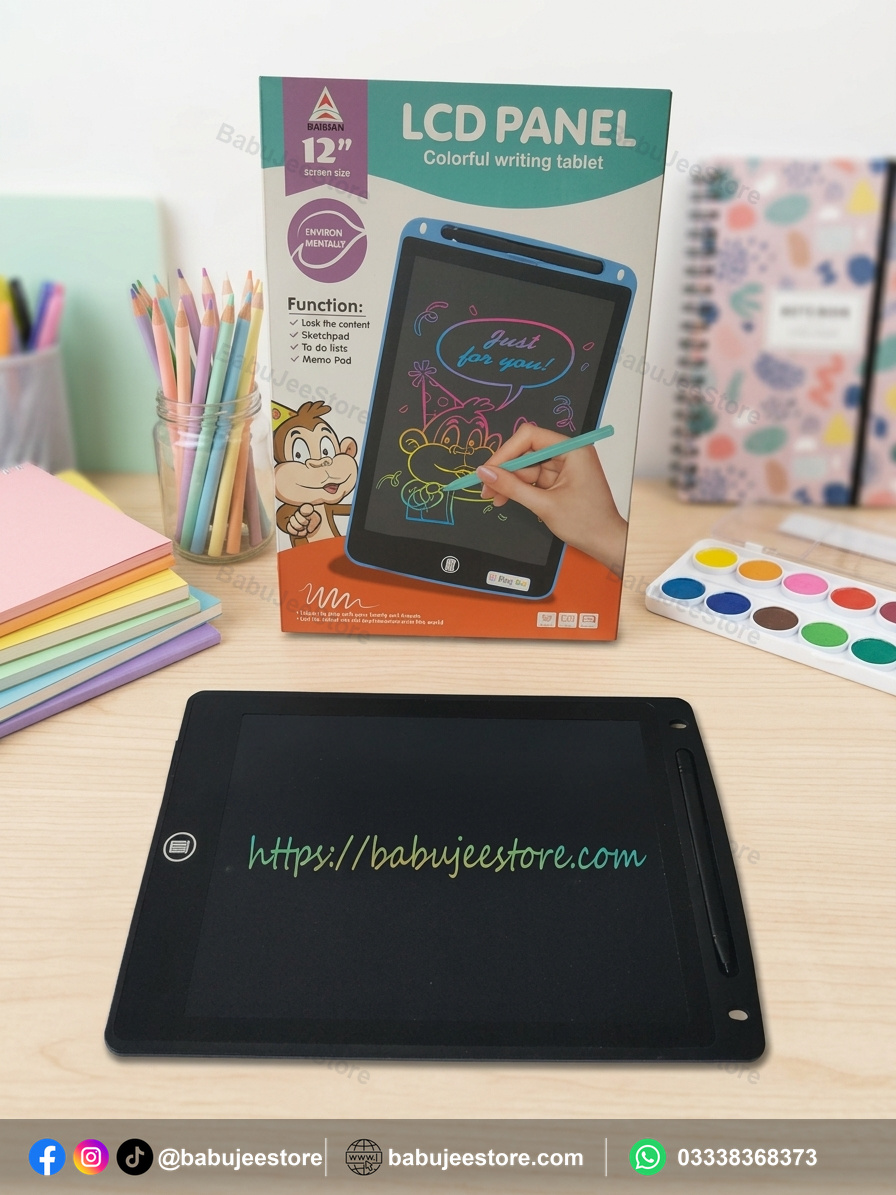 writing tablet 12 01 babujeestore ad 12-inch LCD writing tablet with retail packaging